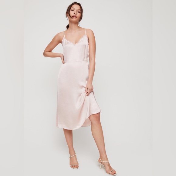 Aritzia Wilfred Mille Dress in Rose Quartz - Picture 1 of 14